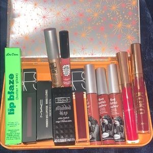 High-end lippie bundle + Benefit tin